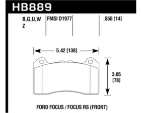 Hawk Performance PC Ford Front