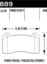 Hawk Performance PC Ford Front                                     - HB889Z.550 - Image 2