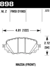 Hawk Performance DTC-30 Front                                     - HB898W.572 - Image 2