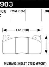 Hawk Performance HP Plus Ford Front                                     - HB903N.604 - Image 2