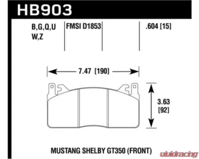 Hawk Performance HP Plus Ford Front - HB903N.604