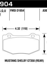 Hawk Performance DTC-60 Ford Rear                                     - HB904G.630 - Image 2