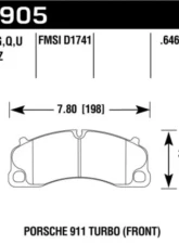 Hawk Performance PC Porsche Front                                     - HB905Z.646 - Image 2