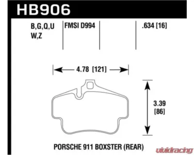 Hawk Performance HPS 5.0 Rear - HB906B.634