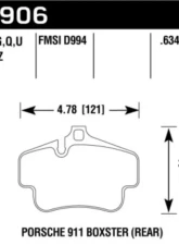Hawk Performance DTC-80 Rear                                     - HB906Q.634 - Image 2