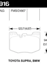 Hawk Performance Performance Ceramic Disc Brake Pad BMW Front                                     - HB916Z.740 - Image 2