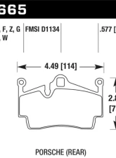 Hawk Performance DTC-60 Rear                                     - HB665G.577 - Image 2