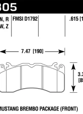 Hawk Performance DTC-70 Ford Front                                     - HB805U.615 - Image 2