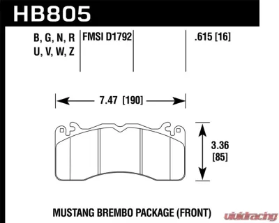 Hawk Performance DTC-70 Ford Front - HB805U.615
