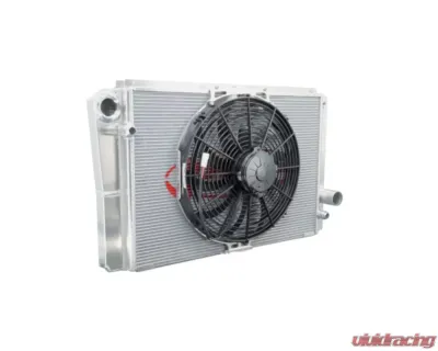 PWR 19mm Oil Cooler/27mm 28x16.5" Denso Closed/14" Spal Fan Late Model Radiator Module Chevrolet - 848-28165