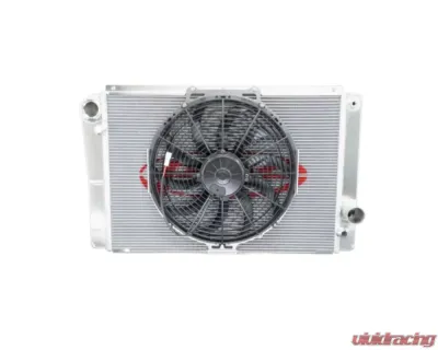 PWR 19mm Oil Cooler/27mm 28x16.5" Denso Closed/14" Spal Fan Late Model Radiator Module Chevrolet - 848-28165