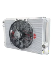 PWR 19mm Oil Cooler/27mm 28x16.5" Denso Closed/14" Spal Fan Late Model Radiator Module Chevrolet                                     - 848-28165 - Image 3