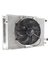 PWR 19mm Oil Cooler/27mm 28x16.5" Denso Closed/16" Spal Fan Late Model Radiator Module Chevrolet                                     - 848-28191 - Image 3
