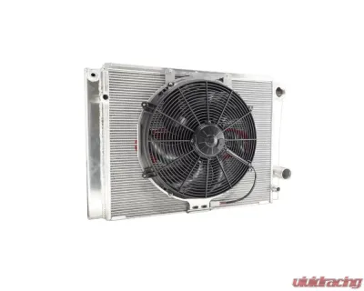 PWR 19mm Oil Cooler/27mm 28x16.5" Denso Closed/16" Spal Fan Late Model Radiator Module Chevrolet - 848-28191