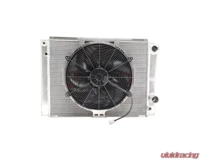 PWR 19mm Oil Cooler/27mm 28x16.5" Denso Closed/16" Spal Fan Late Model Radiator Module Chevrolet - 848-28191