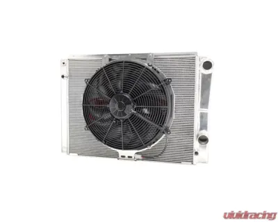 PWR 19mm Oil Cooler/27mm 28x16.5" Denso Closed/16" Spal Fan Late Model Radiator Module Chevrolet - 848-28191