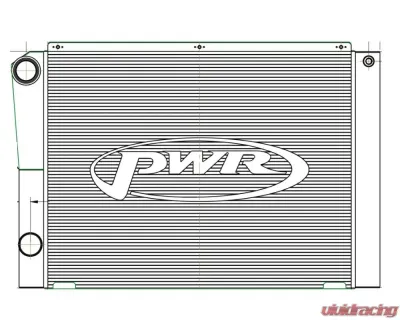PWR 19mm Oil Cooler/27mm 28x16.5" Denso Closed/16" Spal Fan Late Model Radiator Module Ford - 848-28192