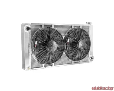 PWR 55mm 33x17" Low Outlet Single Pass Open 13" Spal Fans Universal Performance Radiator Module - 950-33170