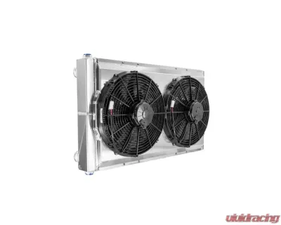 PWR 31.5x18.5" 14" Spal Fans Double Pass Universal Rear Drift Radiator Module - CR-UC-RPR064C