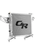 PWR 16" Spal Brushless Fan Rear Mounted Race Radiator Module Polaris Pro XP 2020-2023                                     - CR-UC-RPR079C - Image 3