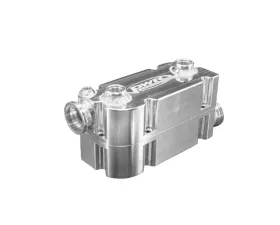 PWR Oil to Water Heat Exchanger 21 Plate w/ No.32 Wiggins Fittings Universal Oil Cooler