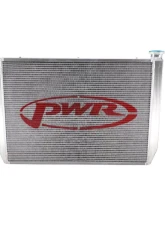 PWR 55mm 28x19" 1-1/2" Inlet/Outlet 13" Spal Fans Universal Double Pass Performance Radiator Module                                     - CR-UC-SPR012B - Image 4