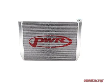 PWR 55mm 28x19" 1-1/2" Inlet/Outlet 13" Spal Fans Universal Double Pass Performance Radiator Module - CR-UC-SPR012B