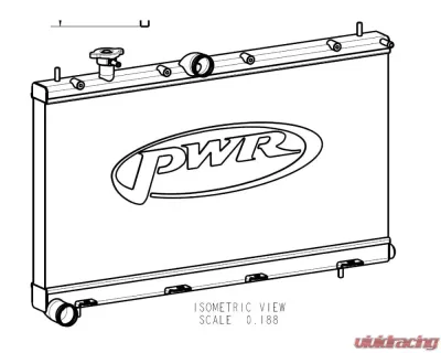 PWR 42mm OEM Fitment Uses OEM Fans Radiator Subaru WRX | STI 2007-2021 - CR-UC-SPR050B