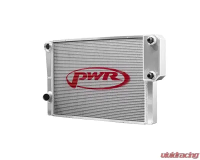 PWR 42mm 28?19 10 Plate Oil Cooler High Outlet Double Pass Late Model Radiator - CR-UC-TPR001B