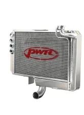 PWR 55mm 19x17-1-3/4" Engine Mounted Single Pass Small Neck Sprint Car Radiator                                     - CR-UC-WPR004B - Image 3