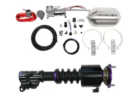 D2 Racing RS Coilovers w/ Front Air Cups Silver Control System Acura Integra | Honda Civic | CRX 1988-1993