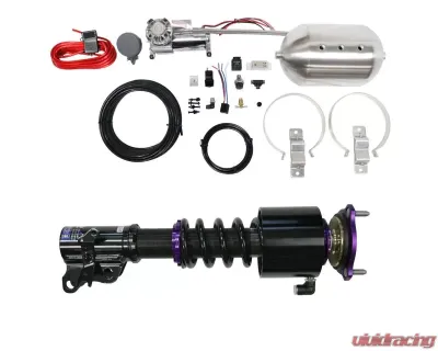 D2 Racing RS Coilovers w/ Front Air Cups Silver Control System - D-NI-56-1-VACF-12+D2-ACK01