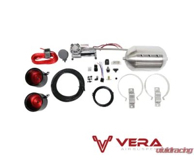 D2 Racing RS Coilovers w/ Front Air Cups + Silver Control System Cadillac ATS 2013-2019 - D-CA-03-VACF-20+D2-ACK01