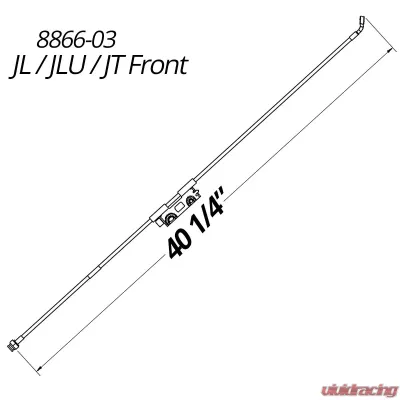 Synergy Front Stainless Braided Brake Line Kit Jeep Wrangler | Gladiator 2018+ - 8866-03