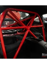 StudioRSR Roll Cage/Roll Bar V2 with DOM Stainless Steel Red Toyota GR86 2022-2023                                     - SRCGR86-01 - Image 9