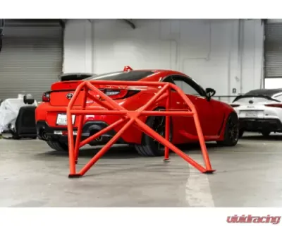 StudioRSR Roll Cage/Roll Bar V2 with DOM Stainless Steel Red Toyota GR86 2022-2023 - SRCGR86-01