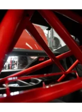 StudioRSR Roll Cage/Roll Bar V2 with DOM Stainless Steel Red Toyota GR86 2022-2023                                     - SRCGR86-01 - Image 7
