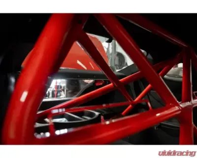 StudioRSR Roll Cage/Roll Bar V2 with DOM Stainless Steel Red Toyota GR86 2022-2023 - SRCGR86-01