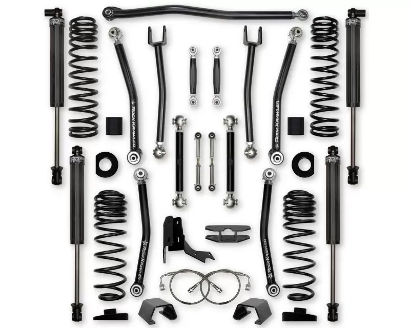 Rock Krawler Lift Kit 4.5"Inch X Factor No Limits System Stage 1 Jeep Wrangler Gladiator 2020+ - JT45NL-DS1