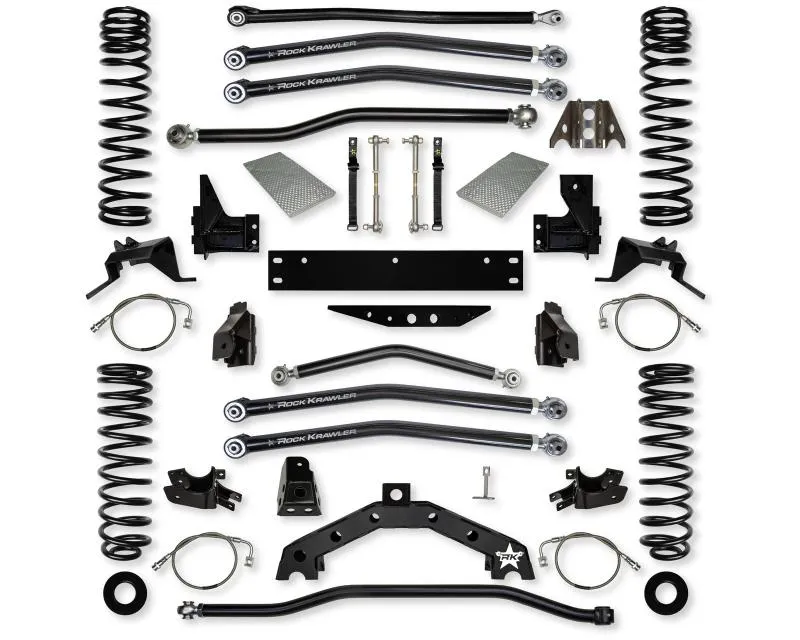Rock Krawler Front & Rear 3.5 Inch X Factor X2 Long Arm Jeep Wrangler JK 2007-2018 - JK35X2LA-2