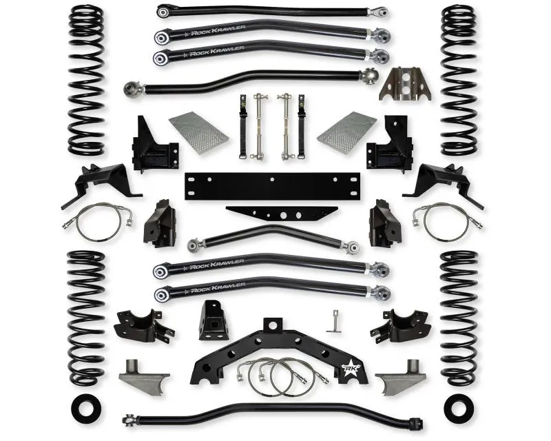 Rock Krawler Front & Rear 3.5 Inch X Factor X2 Long Arm W/ 6" Rear Stretch Jeep Wrangler JK 2007-2018 - JK35X2LA-6S