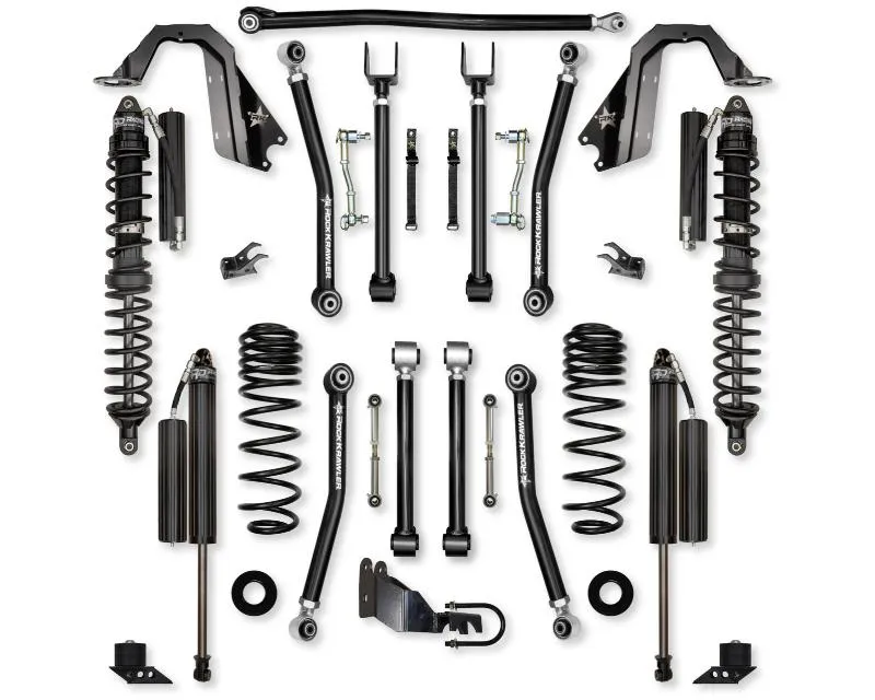 Rock Krawler Diesel 4.5 In Adventure X Coilover System Front | Rear Lift Kit w/ Shocks Jeep Wrangler Jlu 4Door 2020 - JL45AXM-4DCS