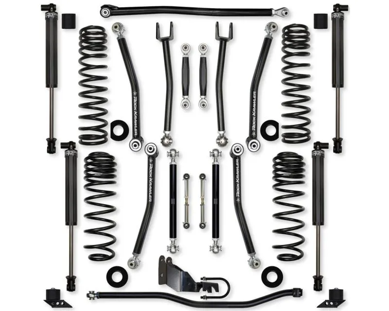Rock Krawler Front & Rear 4.5 Inch X Factor "No Limits" System - Stage 1 Jeep Wrangler Jlu 4Door 2018 - JL45NL-4DS1