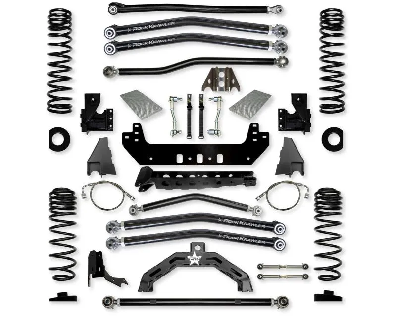 Rock Krawler Diesel 4.5in X Factor X2 Long Arm Front | Rear Lift Kit Jeep Wrangler Jt 2021 - JT45X2LA-D