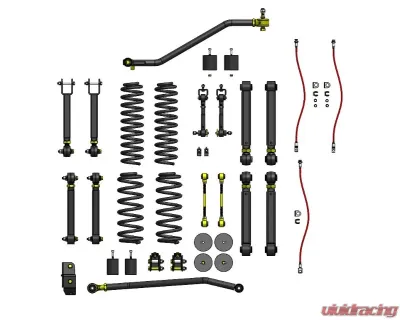 Clayton Offroad 4.0 Inch Overland Plus Short Arm Lift Kit Jeep Wrangler TJ/LJ 1997-2006 - COR-3005040