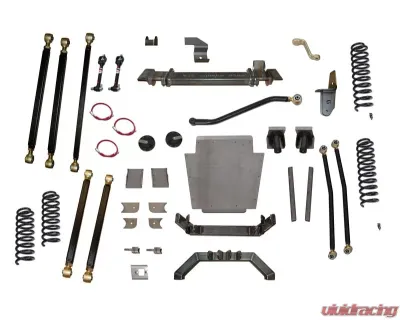 Clayton Offroad 8.0 Inch Pro Series 3 Link Long Arm Lift Kit W/Rear Coil Conversion Jeep Cherokee XJ 1984-2001 - COR-3601331