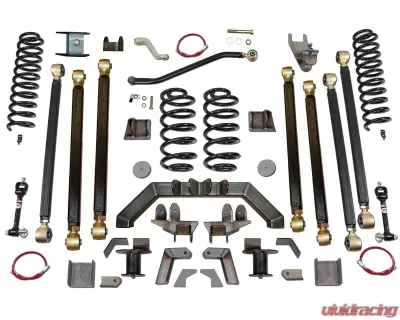 Clayton Offroad 4.0 Inch Pro Series 3 Link Long Arm Lift Kit W/Rear 5 Inch Stretch Jeep Wrangler TJ 1997-2006 - COR-3605112