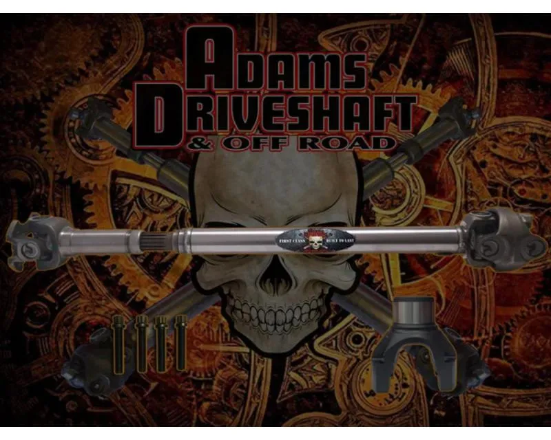 Clayton Offroad Front OEM Flange Style Extreme Duty Series 1350 CV Adams Driveshaft - ASDJT-1350HRF-S-OEM-RUB
