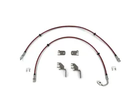 Clayton Offroad HD Front Brake Lines for 2007-2018 Jeep Wrangler JK, Stainless Steel