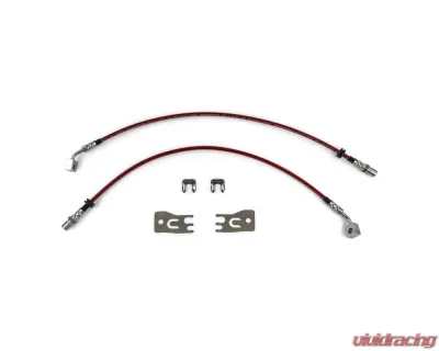 Clayton Offroad Rear Brake Lines for Jeep Wrangler JK 2007-2018, Stainless Steel, Black - COR-1309102